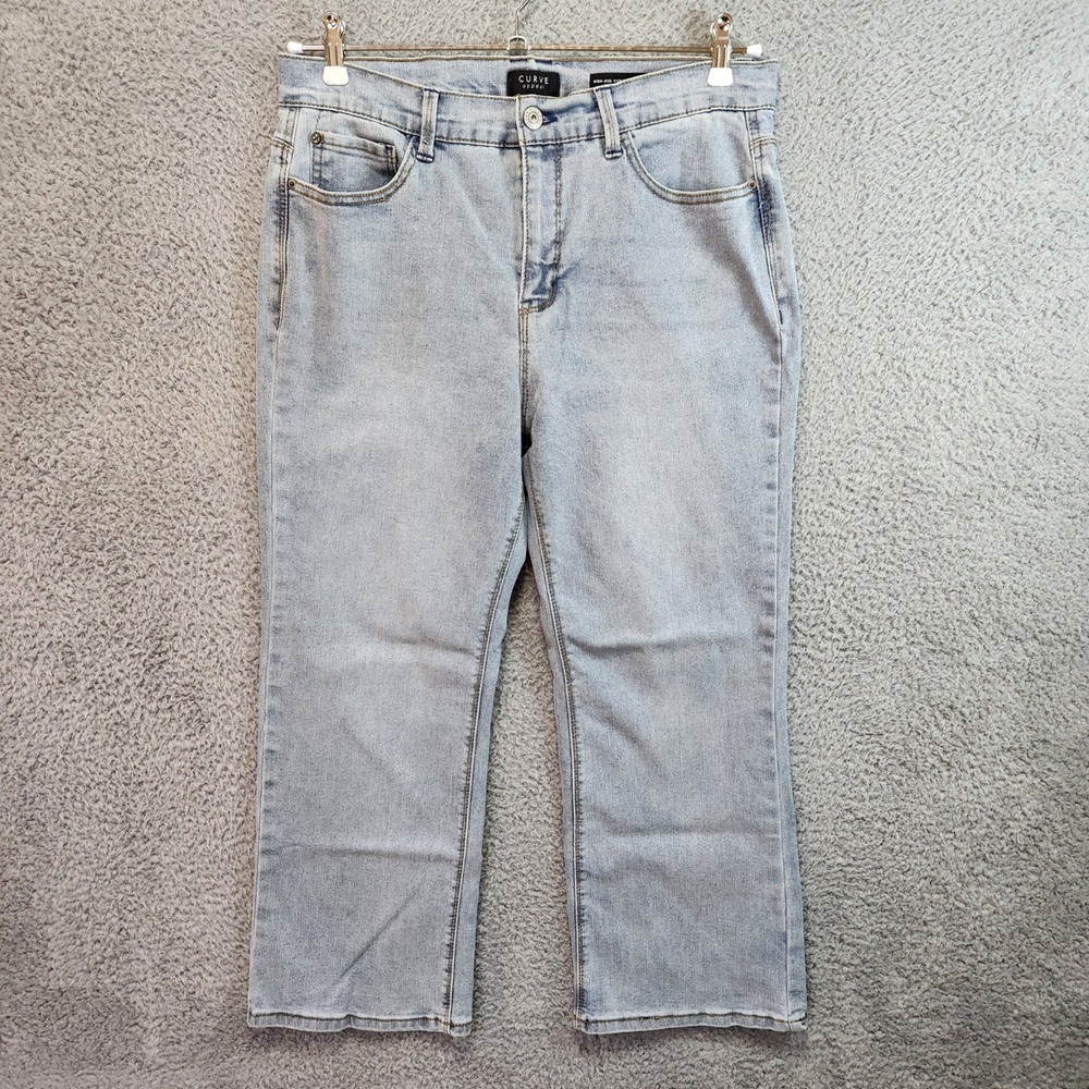 Curve Appeal High Rise Kick Flare Ankle Jeans Womens Size 12/31 (Measures 33x25)